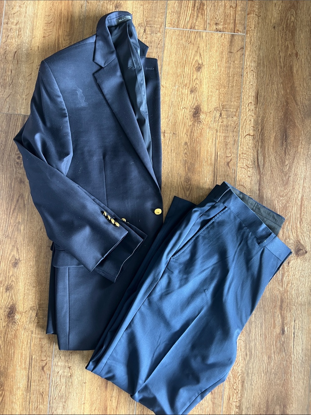 Lauren Ralph Lauren Navy Suit with Gold-Tone Buttons